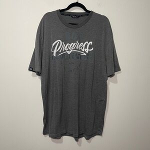 Flag Nor Fail men’s Gray “Progress or Death” Graphic performance T-Shirt Size 3X